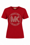 Michael Kors Studded Logo Charm Organic Cotton Jersey T-Shirt  Size XLarge