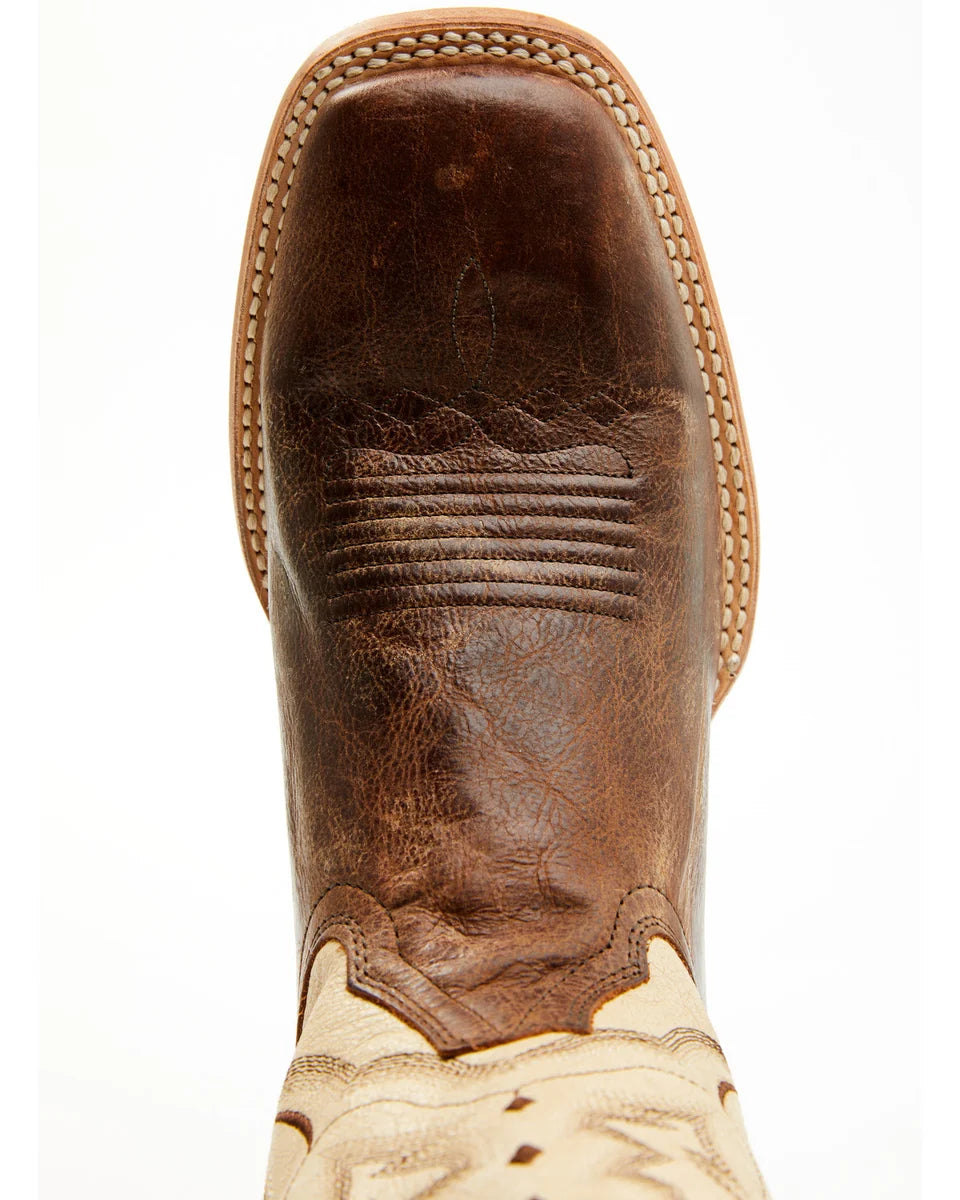 Cody James Men's Bone Western Boots - Broad Square Toe - Ivory - Size 10D