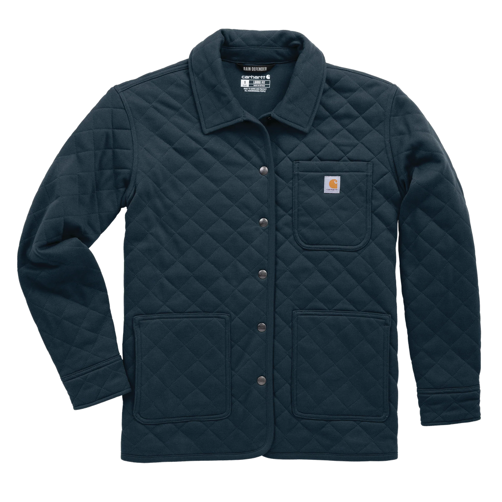 Carhartt Women's Paxton Quilted Shirt Jacket - X-Large (Deep Smoke Blue)