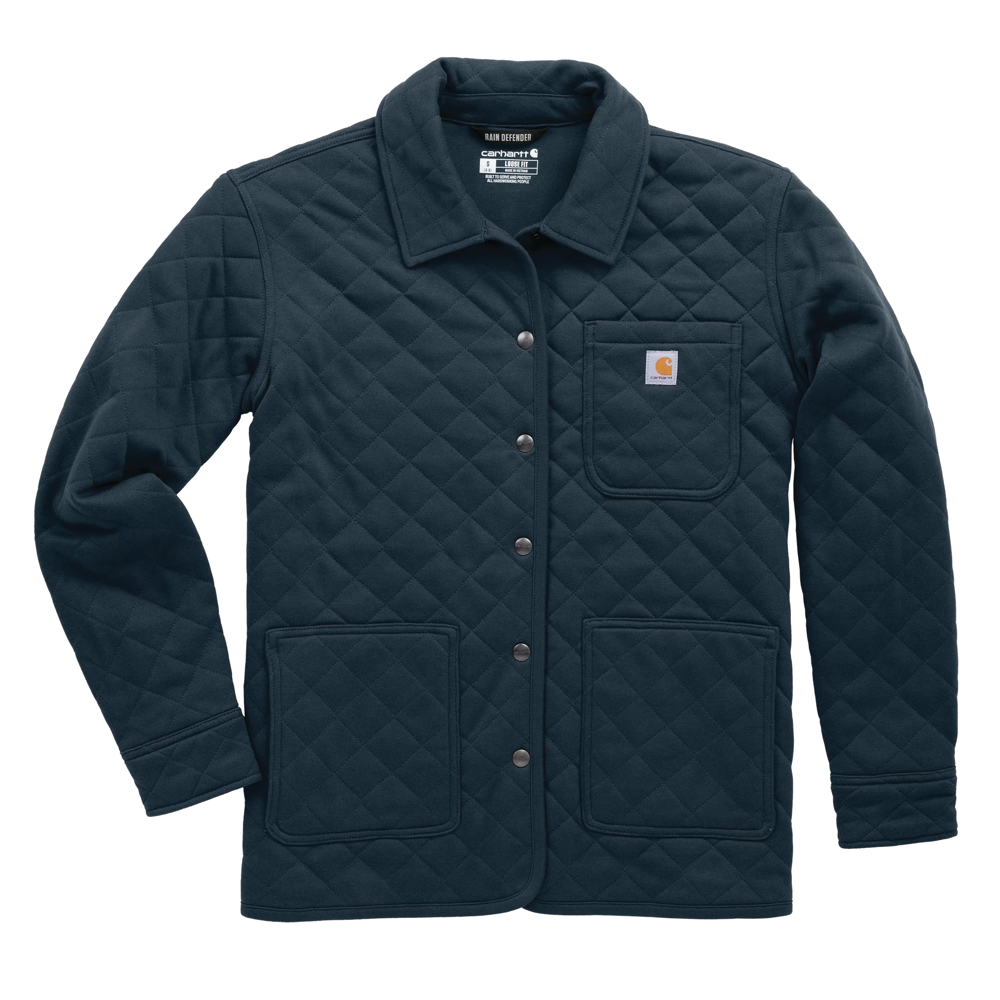 Carhartt Women's Paxton Quilted Shirt Jacket - X-Large (Deep Smoke Blue)