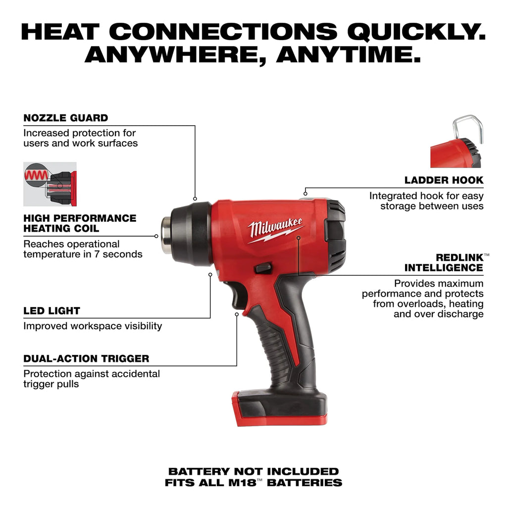 Milwaukee M18™ Compact Heat Gun (2688-20) (Tool Only)