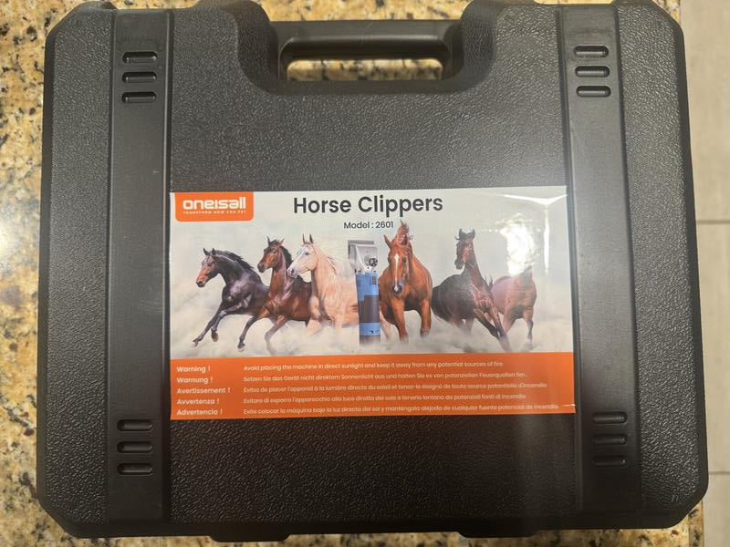 OneIsAll 2601 Cordless Detachable Stainless Steel Blade Horse Clipper - Blue