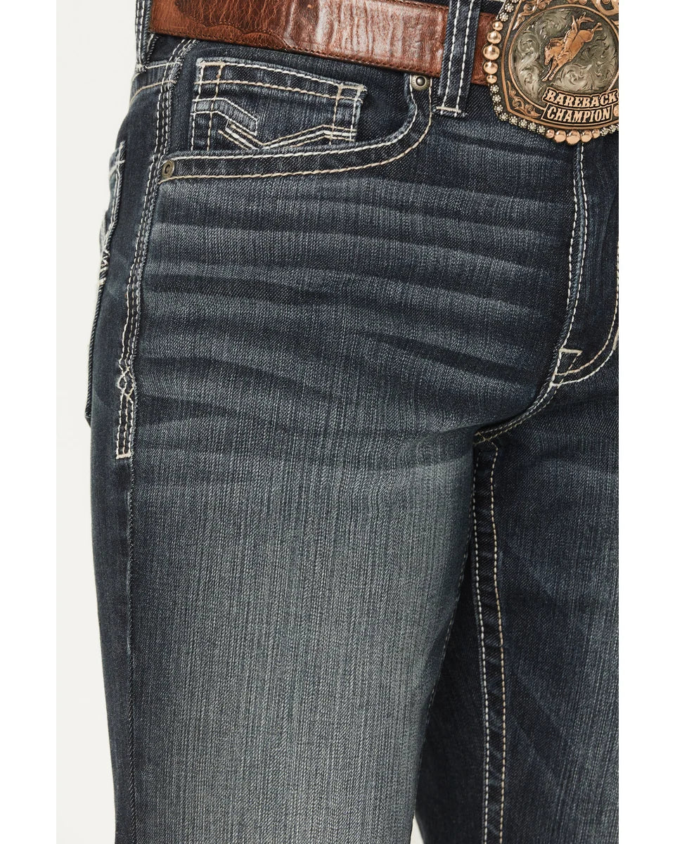 *Cody James Men's Cayanne Wash Duke Relaxed Bootcut Stretch Denim Jeans size 30/30
