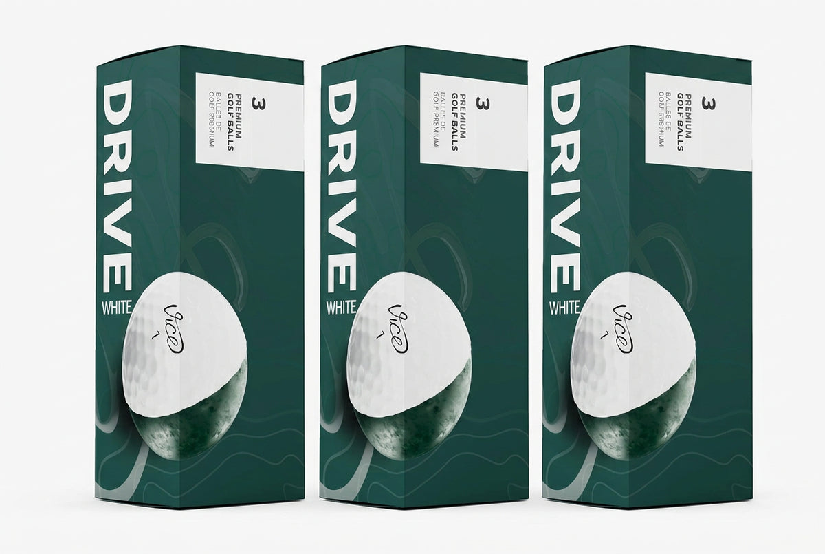 * Vice Golf Drive Golf Balls (White, 3pk x 3) 9 Balls Total, 2025