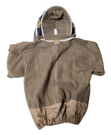 Beekeeping Jacket, Fencing Veil, Mesh Veil Hat & Goatskin Gloves Set | 3XL | Khaki