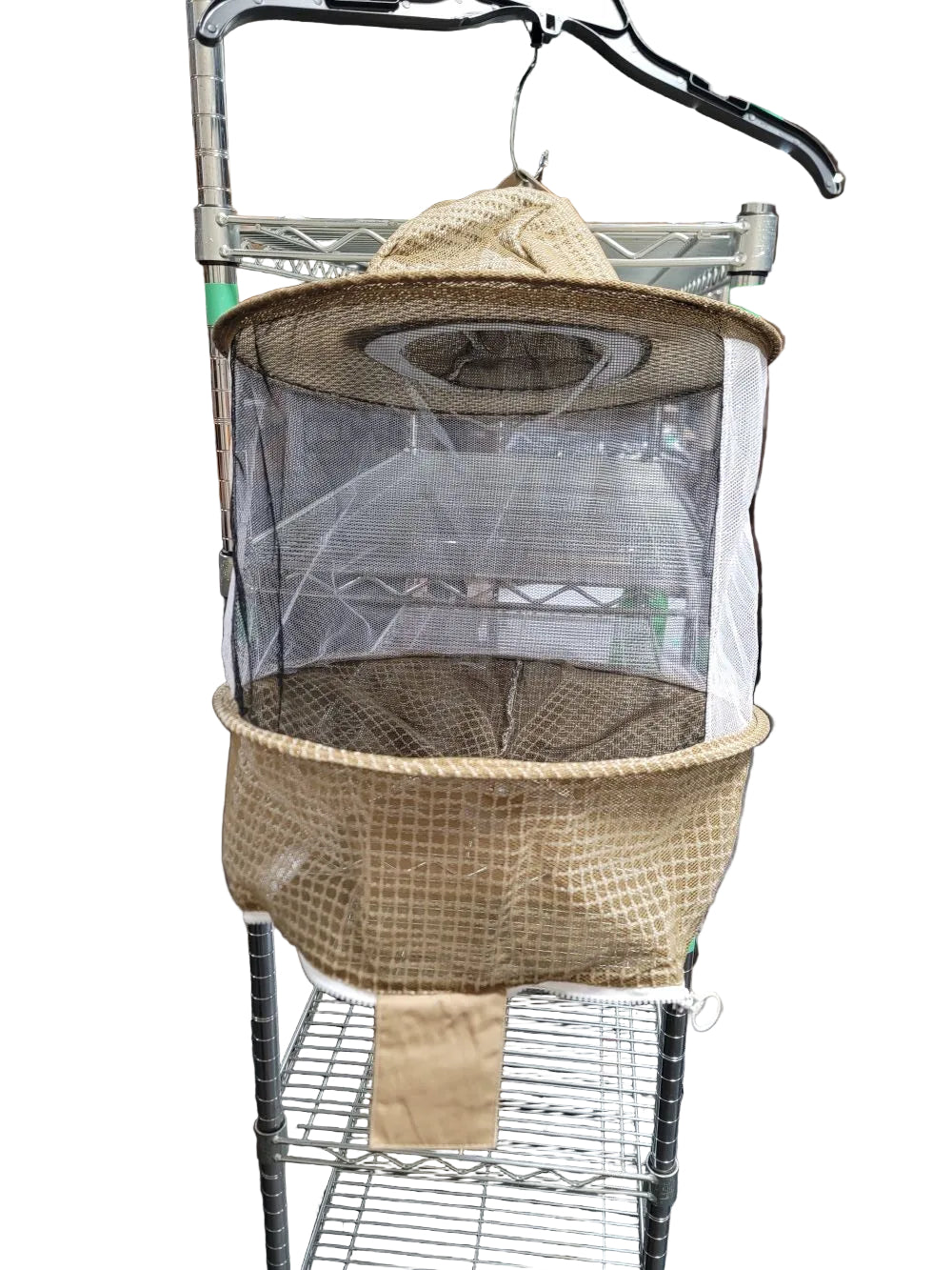 Beekeeping Jacket, Fencing Veil, Mesh Veil Hat & Goatskin Gloves Set | 3XL | Khaki