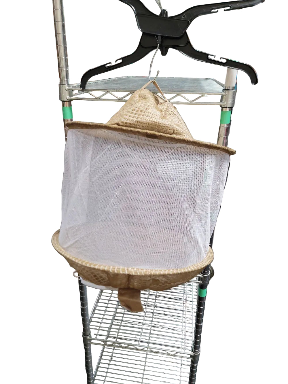 Beekeeping Jacket, Fencing Veil, Mesh Veil Hat & Goatskin Gloves Set | 3XL | Khaki