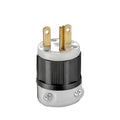 Leviton Straight Blade Plug, 15 Amp, 250 Volt, Industrial Grade - Black & White (5666-C) - 10 Pack