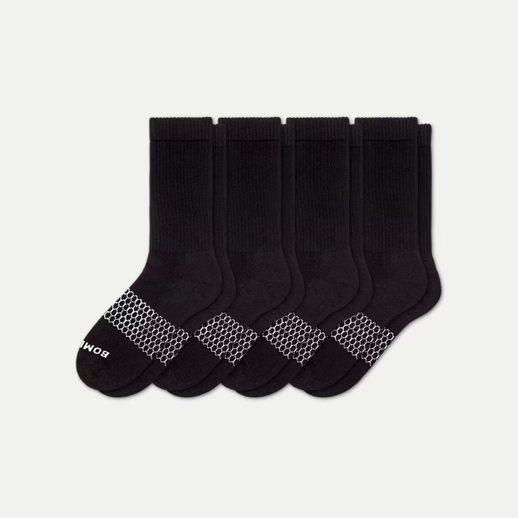 Men's Solids Calf Sock 4-Pack  Large