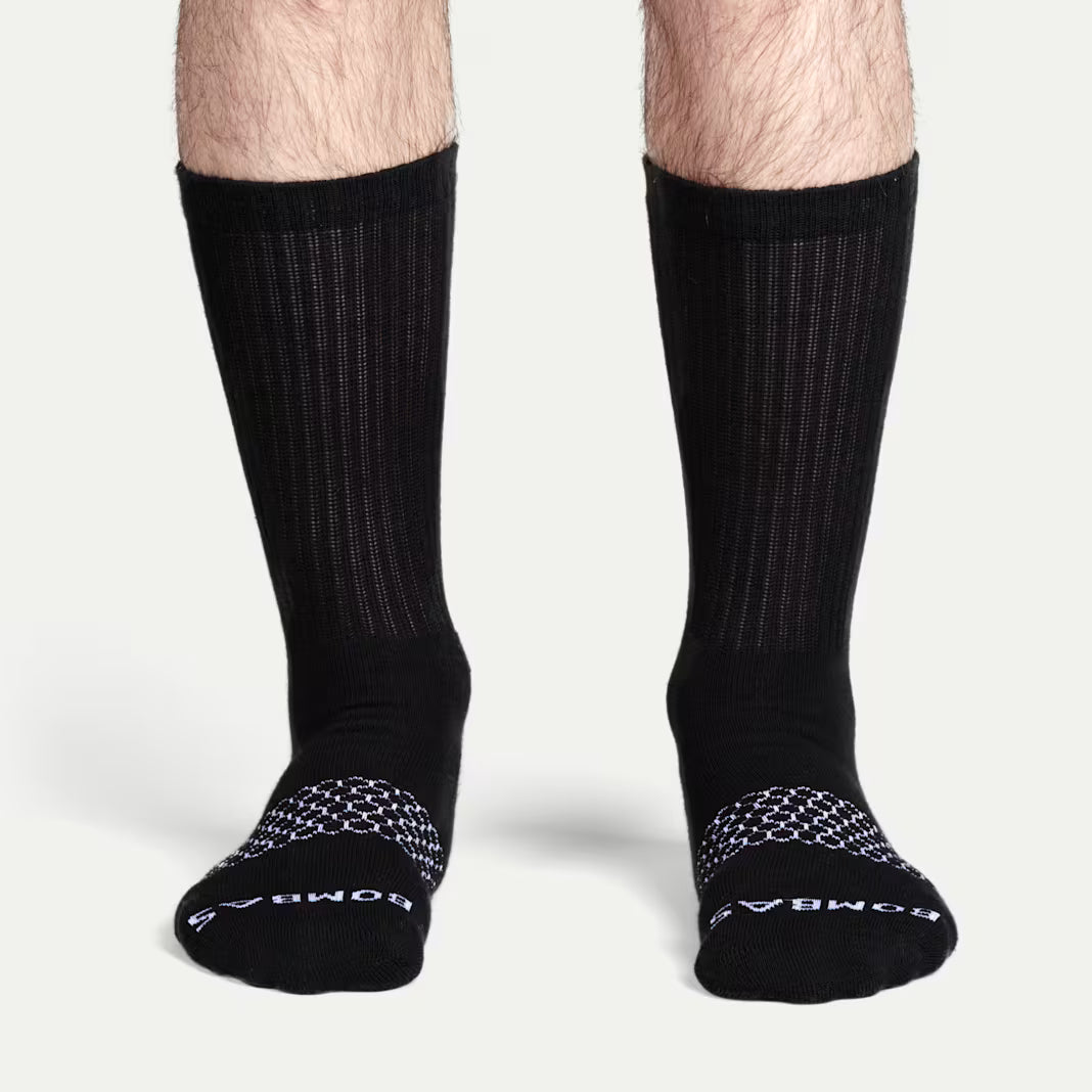 Men's Solids Calf Sock 4-Pack  Large