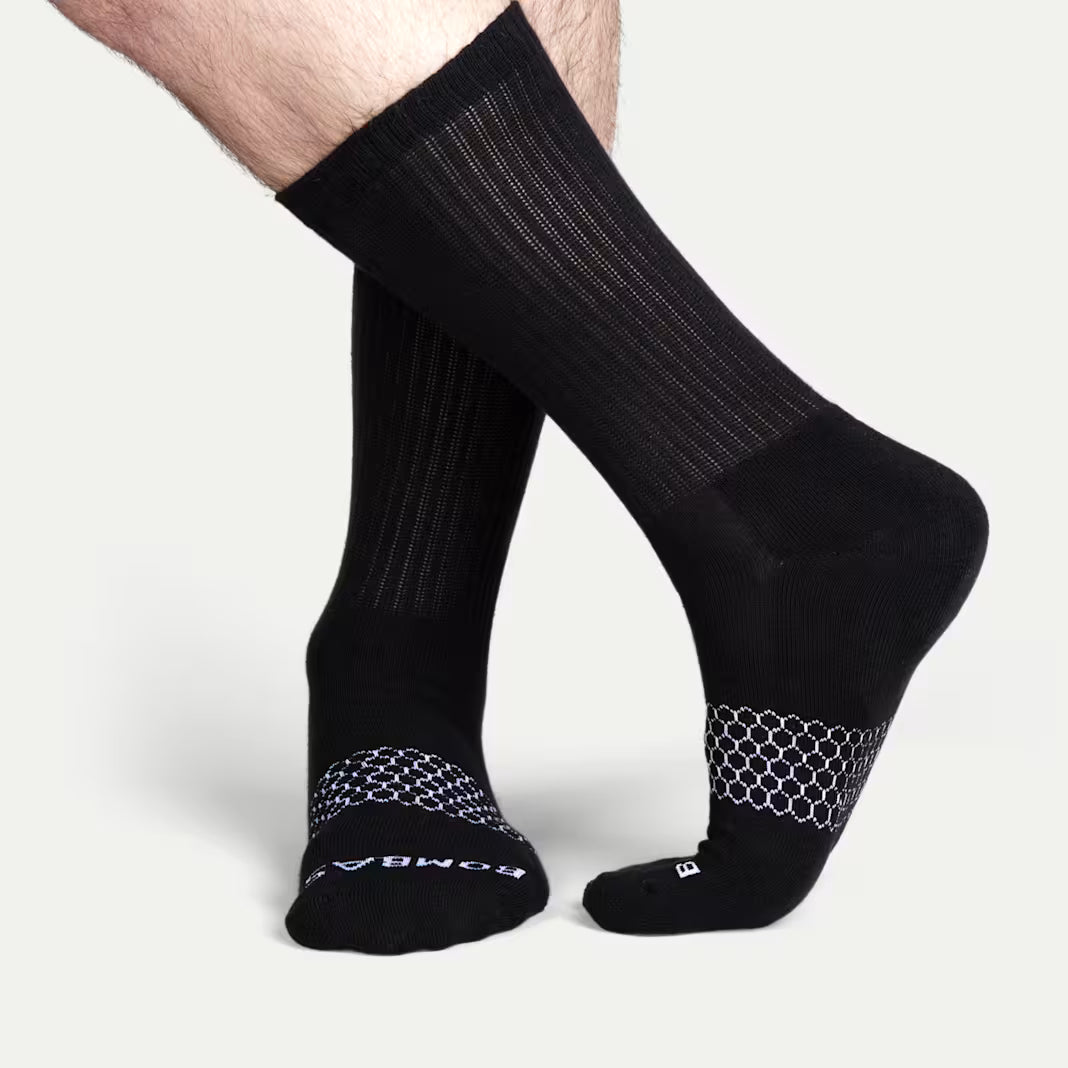 Men's Solids Calf Sock 4-Pack  Large