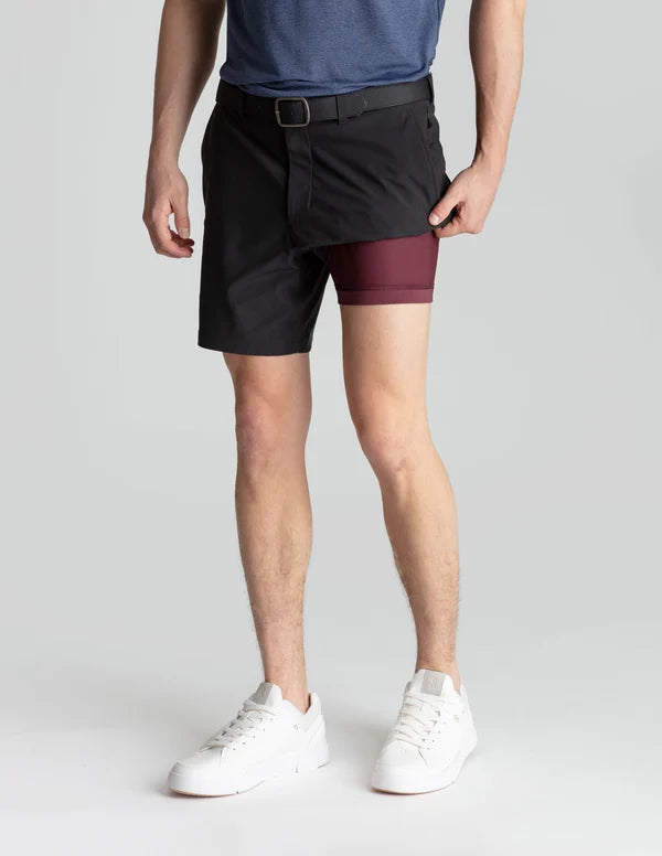 Men's Shorts & Long Pants Set - Bethpage Black Golf Shorts - 38 Regular - Offshore Operators Loophole Chinos(mach black) - 38W x 30L Slim Fit