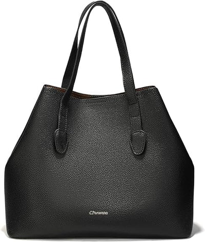 C.Paravano Hobo Tote Bags for Women (Black) - NEW