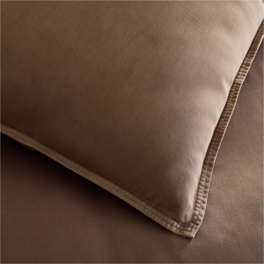 West Elm Brushed TENCEL™ Twill Duvet Cover (Cali King , Cognac Color)