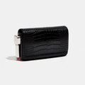 Edie Parker Burn Clutch in Black Croc