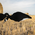 DIVE BOMB V3BW Flocked Black and White Silhouette Decoys - Feeder Pose - 12 Count
