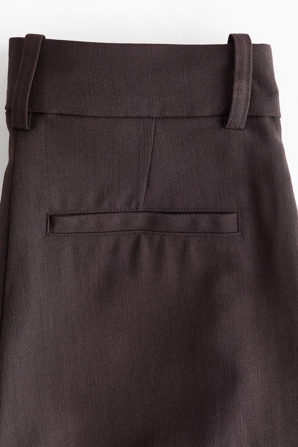 H&M - Women's High-Waist Wide-Leg Dress Pants - Dark Brown - US 6