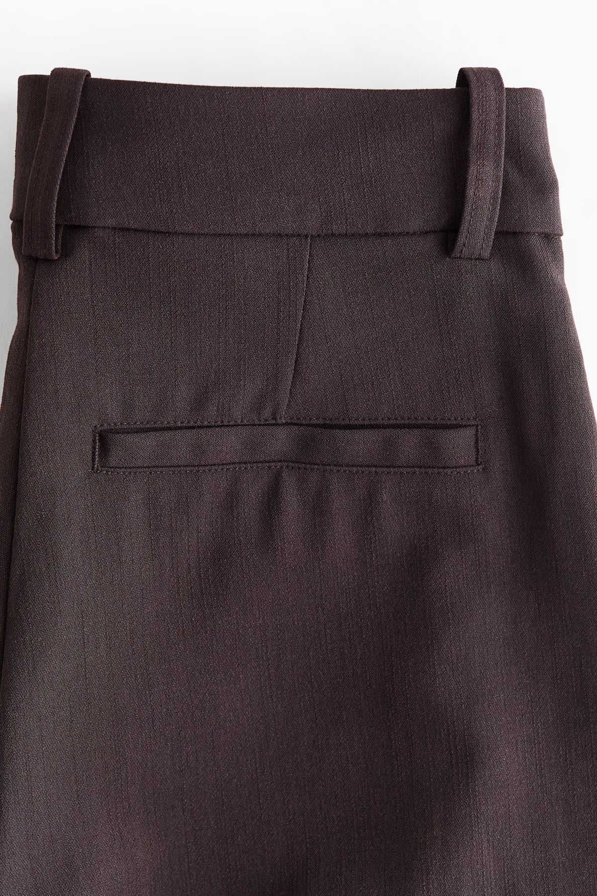 H&M - Women's High-Waist Wide-Leg Dress Pants - Dark Brown - US 6