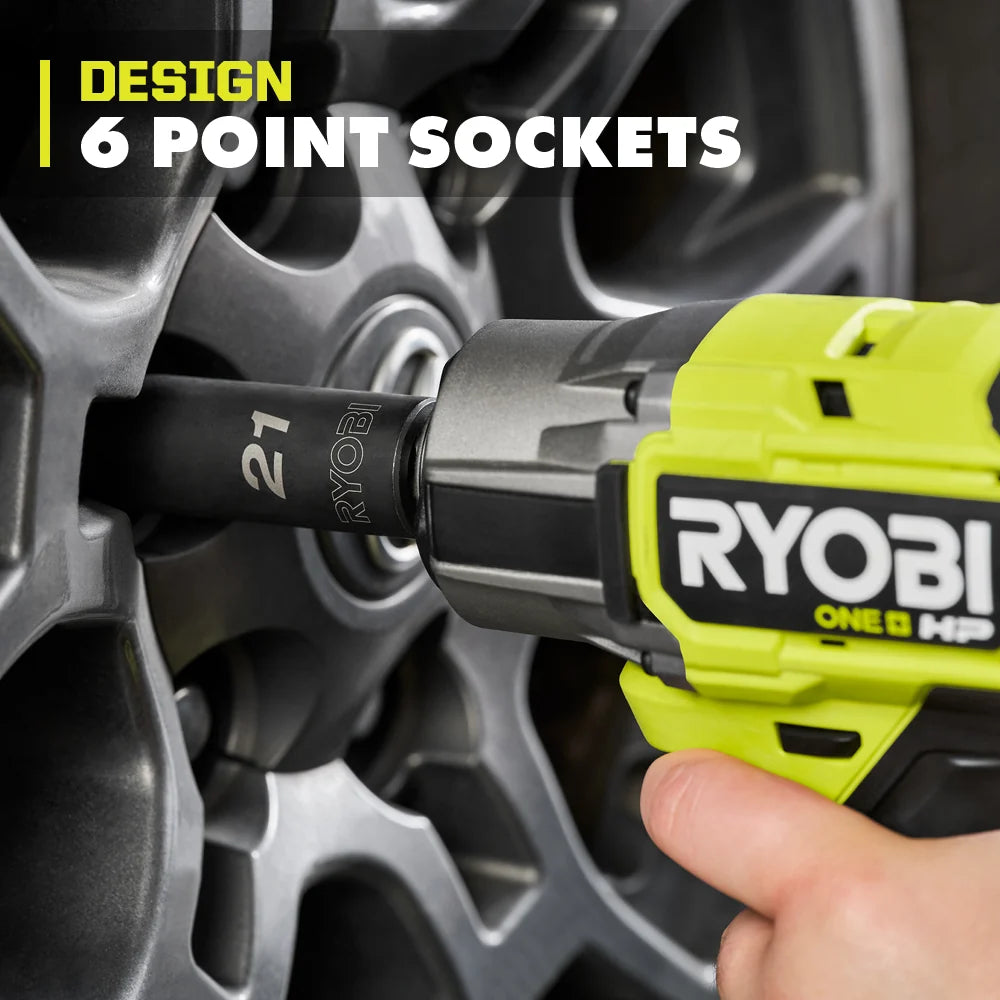 RYOBI - 11-Piece Metric 1/2 in. Drive Deep Impact Socket Set