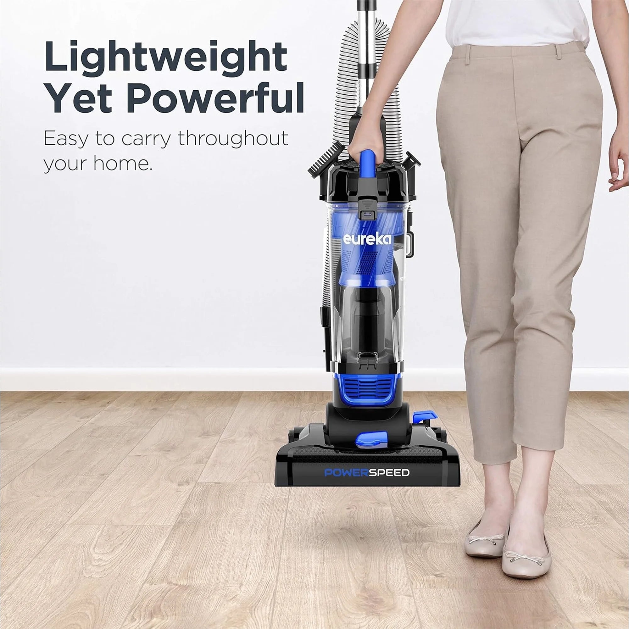 Eureka Power Speed Lightweight Bagless Upright Vacuum Cleaner (NEU280) - Blue
