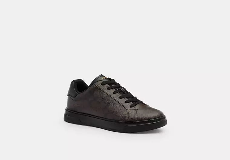 *COACH -High Line Sneaker In Signature Canvas, Walnut/Black, Mens' 7.5