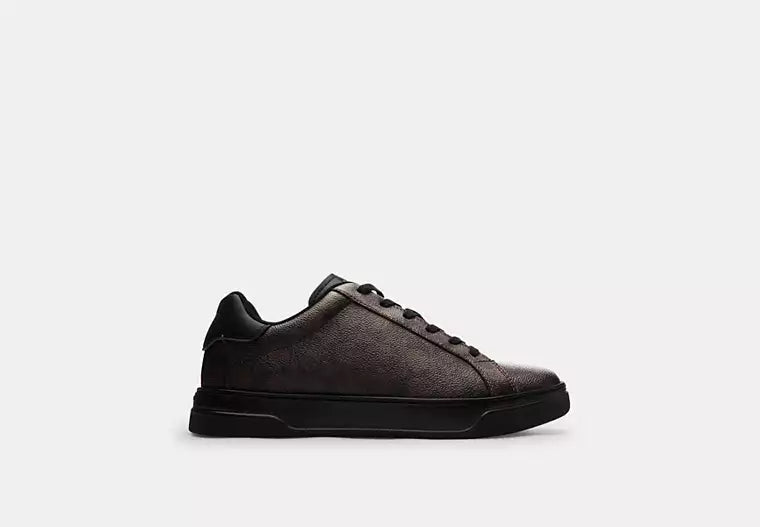 *COACH -High Line Sneaker In Signature Canvas, Walnut/Black, Mens' 7.5