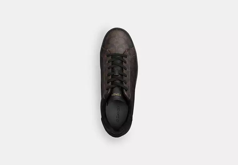 *COACH -High Line Sneaker In Signature Canvas, Walnut/Black, Mens' 7.5