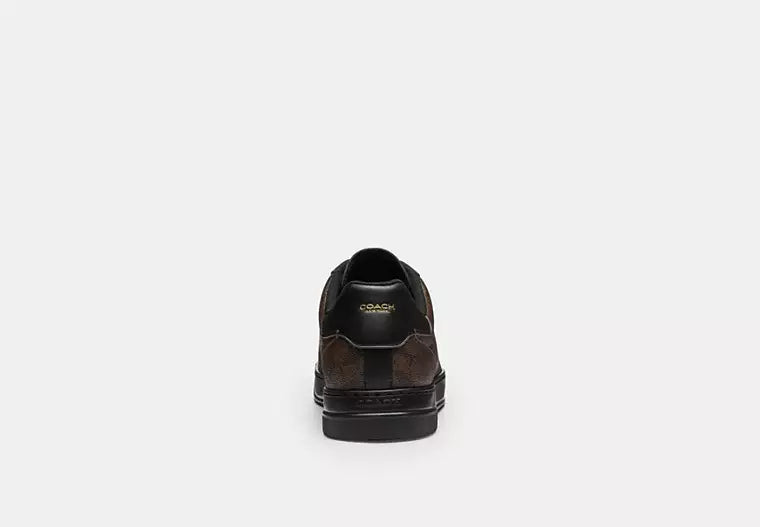 *COACH -High Line Sneaker In Signature Canvas, Walnut/Black, Mens' 7.5
