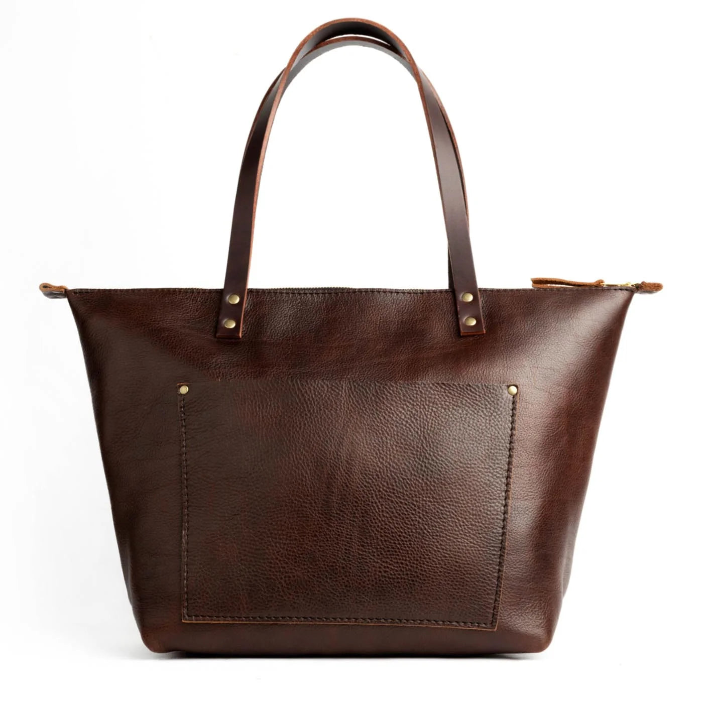 Portland Leather 'Almost Perfect' Leather Tote Bag (Color: Coldbrew , (Size: Oversized)