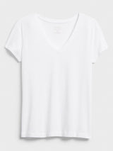 Banana Republic Women's Timeless V-Neck T-Shirt - White - XXL