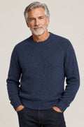 Tweed Crew-Neck Sweater for Men by Banana Republic - Navy - Size M