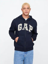 GAP Relaxed Gap Logo Zip Hoodie L