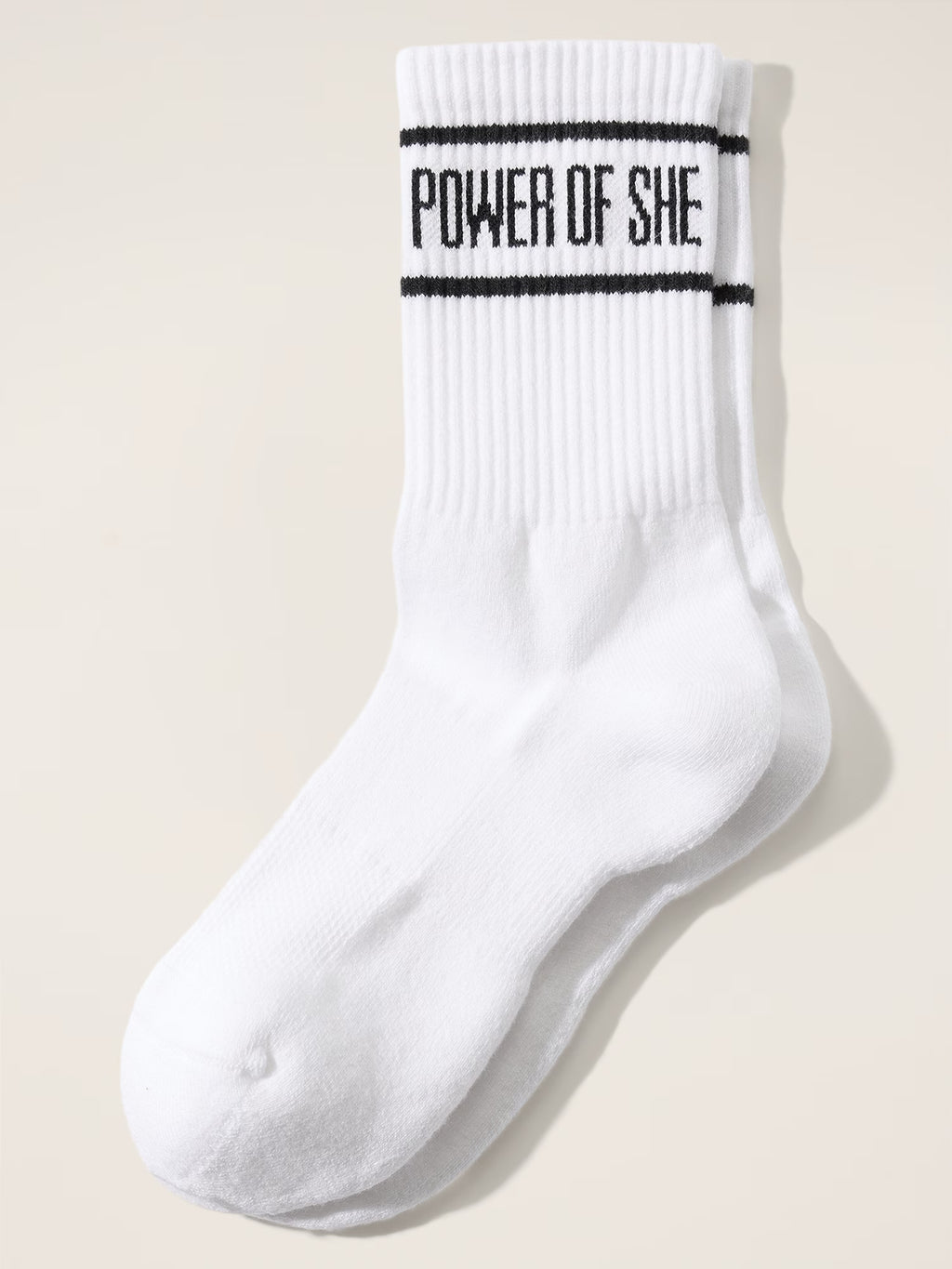 ATHLETA | Everyday Crew Sock | Power of She | White | US S/M (4-6.5)
