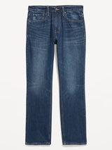 Structured Straight Non-Stretch Jeans for Men by Old Navy - Dark Wash - Size 32 x 34