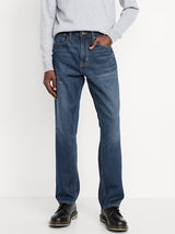 Structured Straight Non-Stretch Jeans for Men by Old Navy - Dark Wash - Size 32 x 34