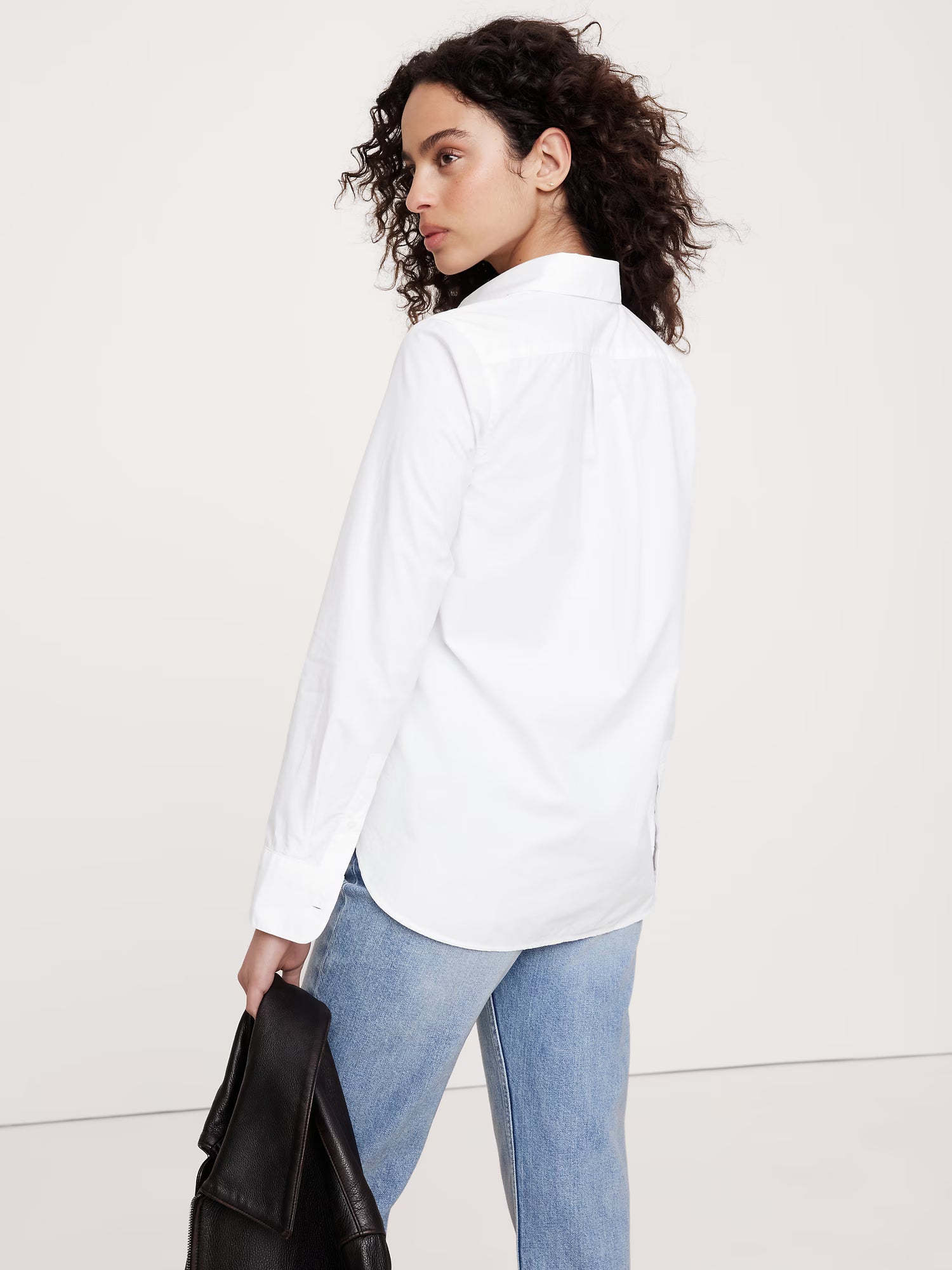 The Everyday Shirt in Cotton Poplin by Banana Republic- White - Small