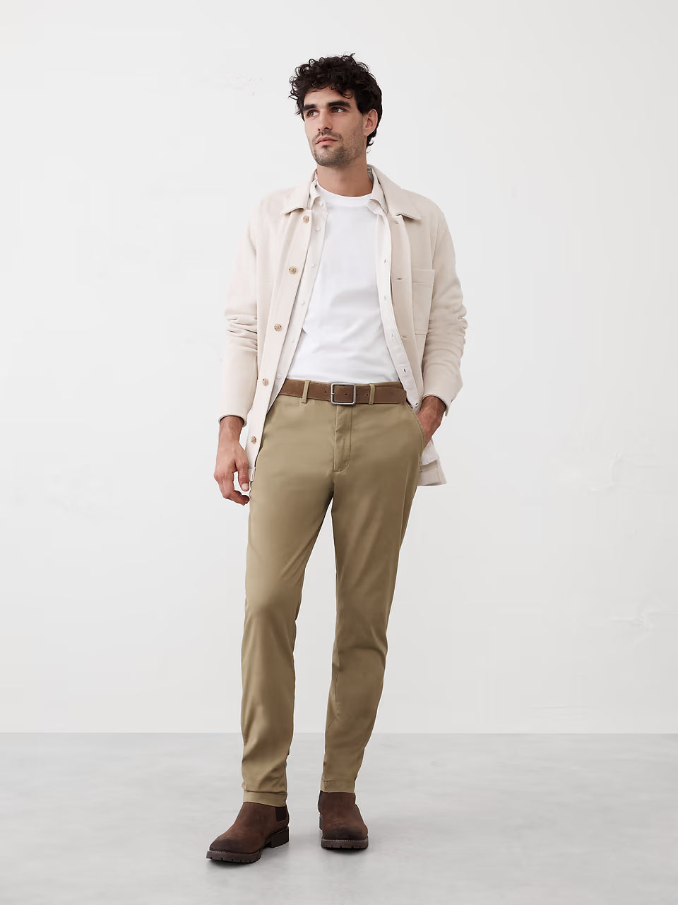 Banana Republic Slim Lived-In Chino, Acorn - 34x30