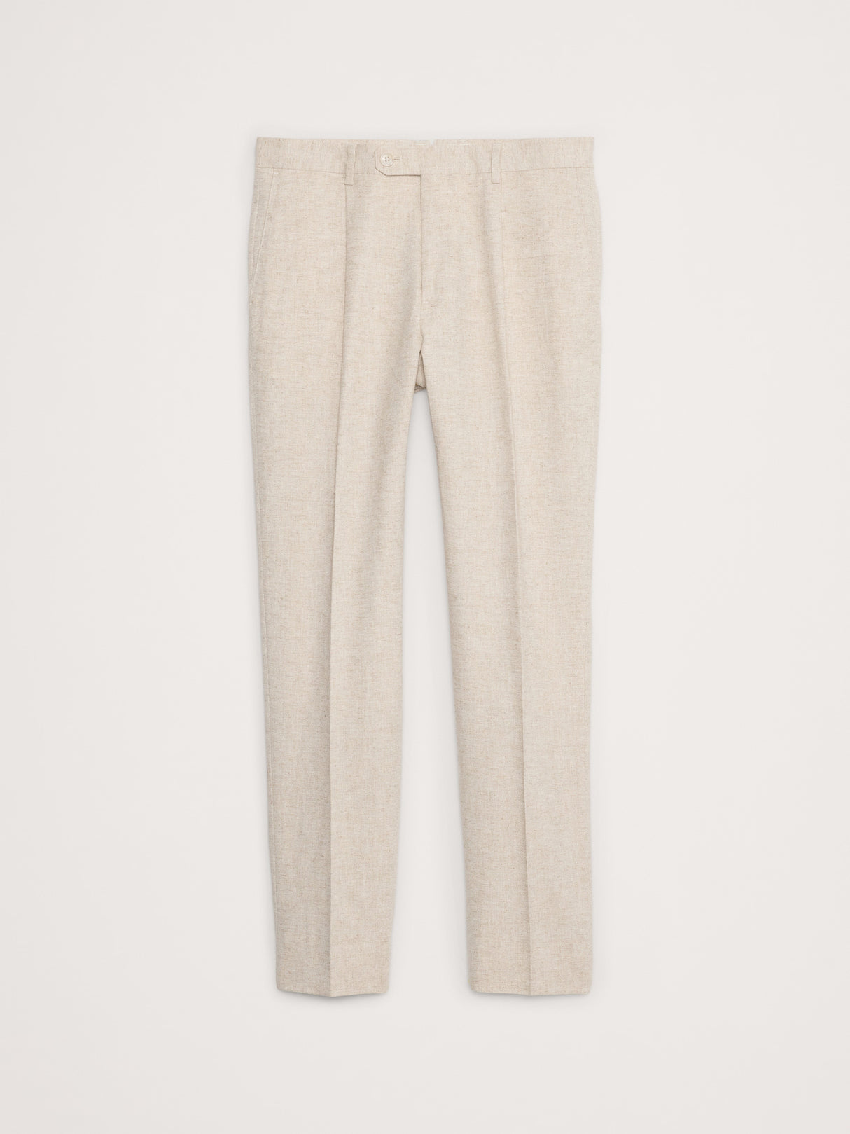 Herringbone Cotton-Linen Slim Suit Pant by Banana Republic - Natural Beige - Size: 32 x 34