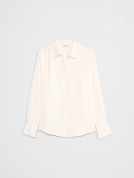 Banana Republic Silky Classic Shirt Size: M