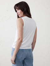 Banana Republic Timeless Tank - White - Size: XXL