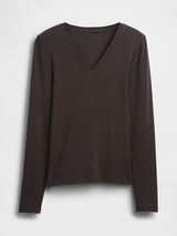 Modern Long-Sleeve V-Neck T-Shirt by Gap - Terra Brown - Large