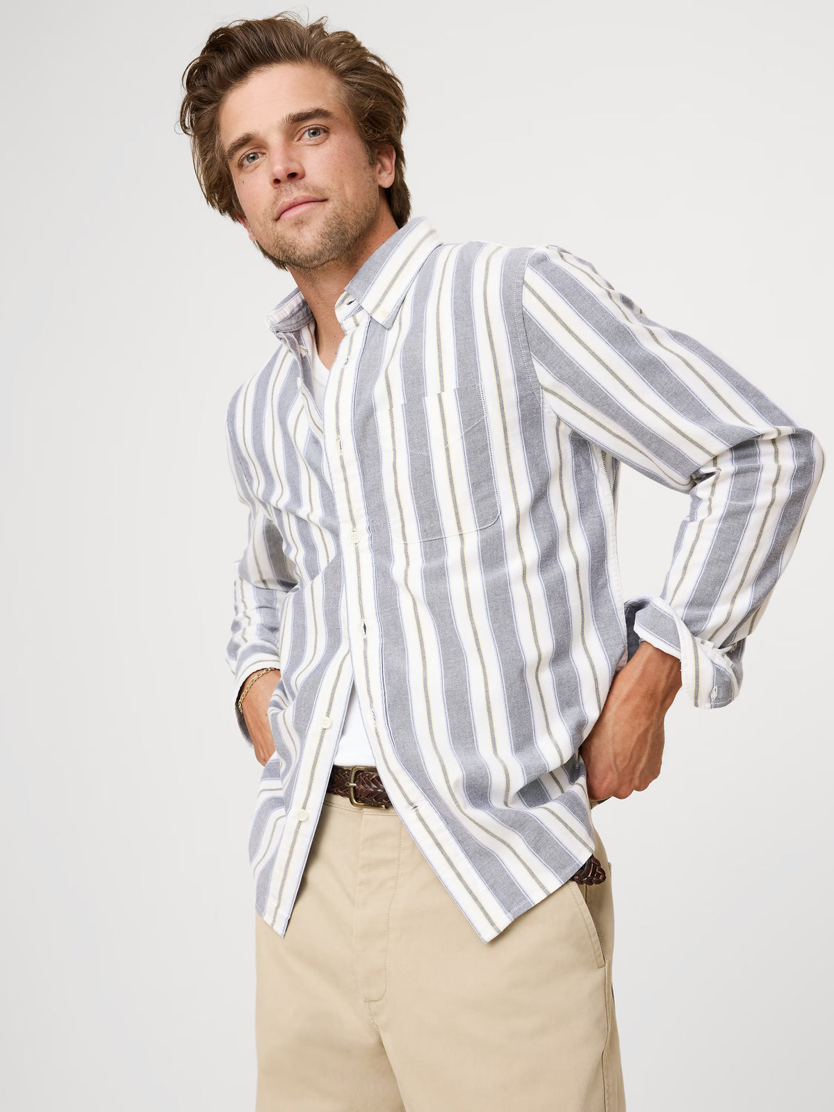 Banana Republic Standard-Fit Oxford Shirt Size Medium Tall