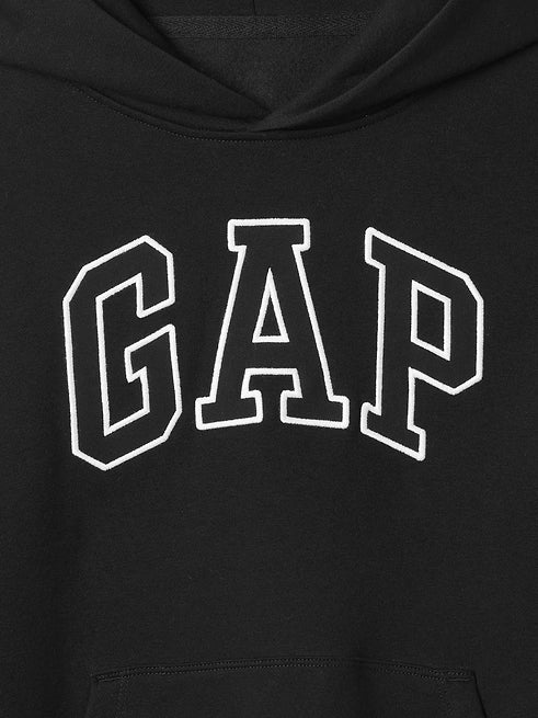 Kids VintageSoft Logo Hoodie by Gap - Black/White - Size L (10)