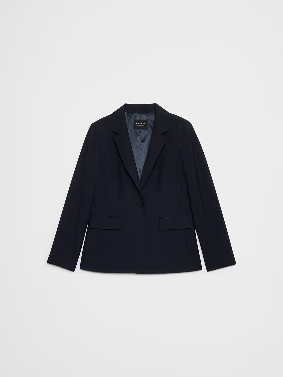 Sculpted Stretch Long Blazer by Banana Republic - Preppy Navy - Size 4