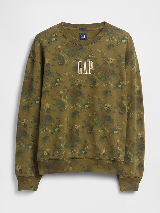 Gap Heavyweight Oversized Logo Sweatshirt - Floral Print - Small