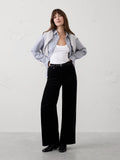 Wide-Leg High-Rise Corduroy Pant by Banana Republic - Black - Size 30/10