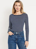 Old Navy Snug Long-Sleeve Boatneck T-Shirt Size Medium