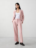 Banana Republic Straight High-Rise Double Weave Trouser Pink Heather Size: 4