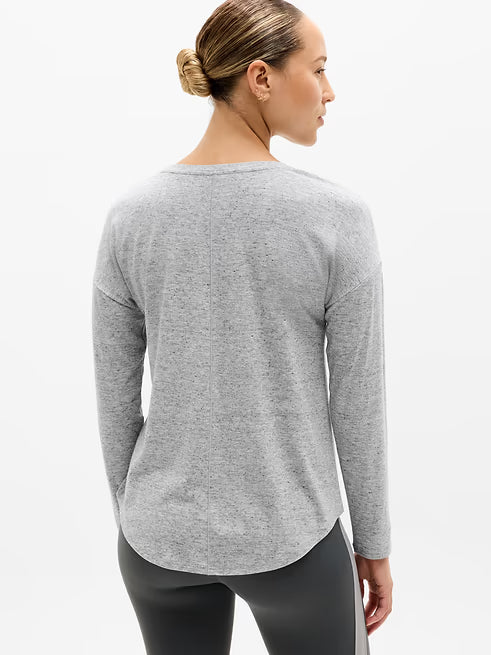 ATHLETA Women's Move With Ease Top, Grey - Small