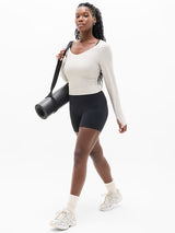 Athleta SoftLuxe Top - Cream Heather - Size: Small